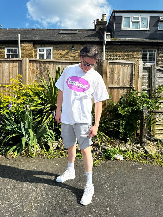 PINK/WHITE TEE